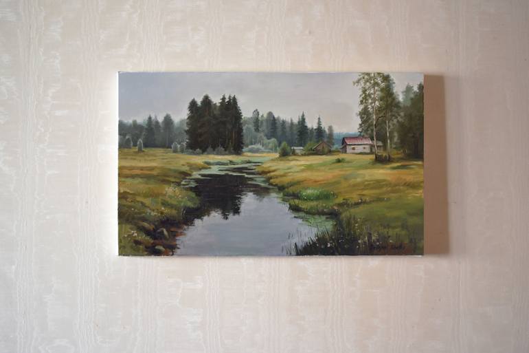 Original Impressionism Landscape Painting by Serghei Ghetiu