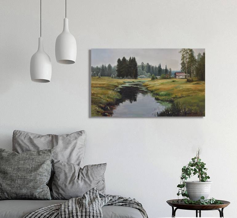 Original Impressionism Landscape Painting by Serghei Ghetiu