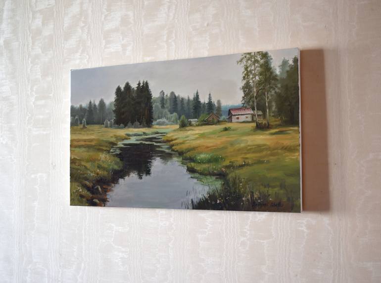 Original Impressionism Landscape Painting by Serghei Ghetiu