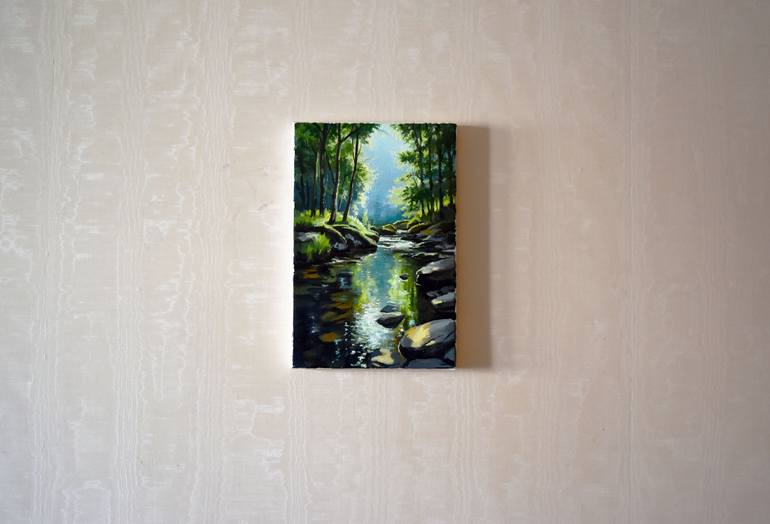 Original Impressionism Landscape Painting by Serghei Ghetiu