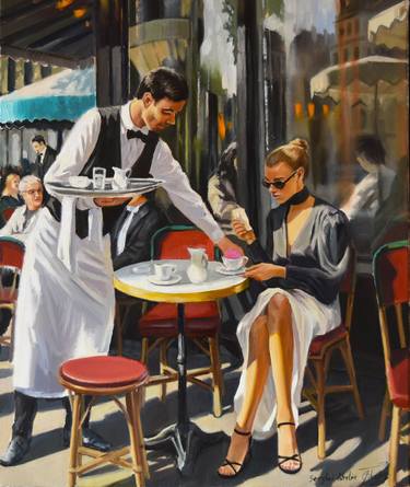 Original Figurative People Painting by Serghei Ghetiu