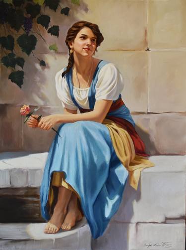 Original Figurative Women Painting by Serghei Ghetiu