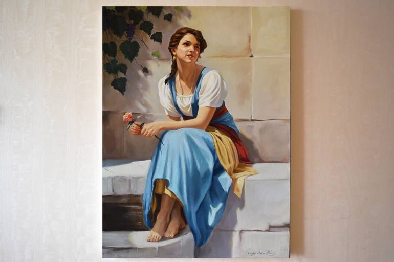 Original Figurative Women Painting by Serghei Ghetiu