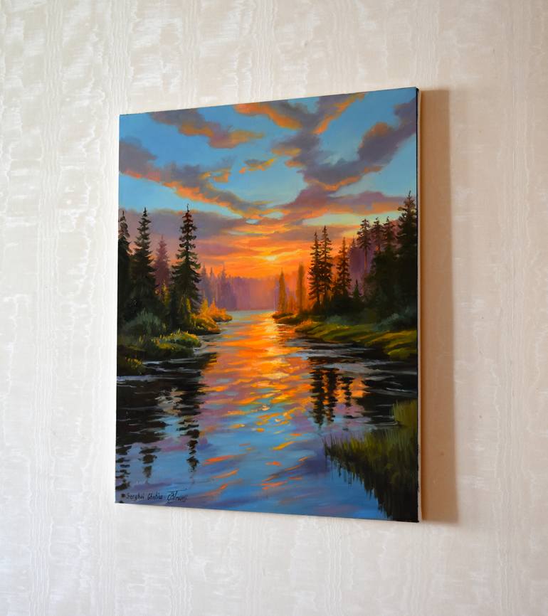 Original Realism Landscape Painting by Serghei Ghetiu