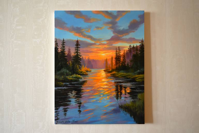 Original Realism Landscape Painting by Serghei Ghetiu