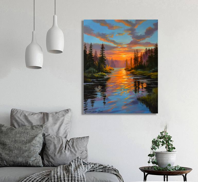 Original Realism Landscape Painting by Serghei Ghetiu