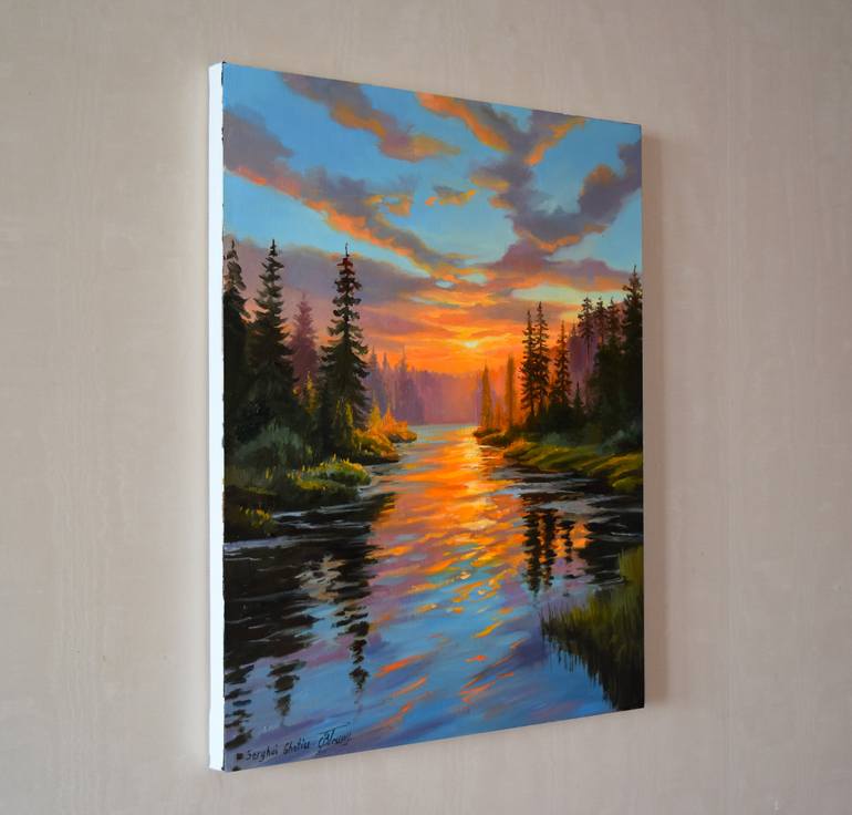 Original Realism Landscape Painting by Serghei Ghetiu