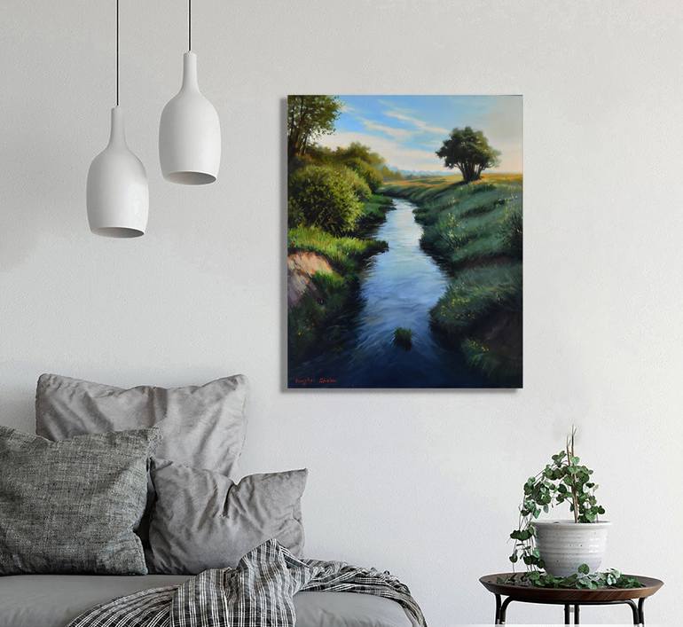 Original Impressionism Landscape Painting by Serghei Ghetiu