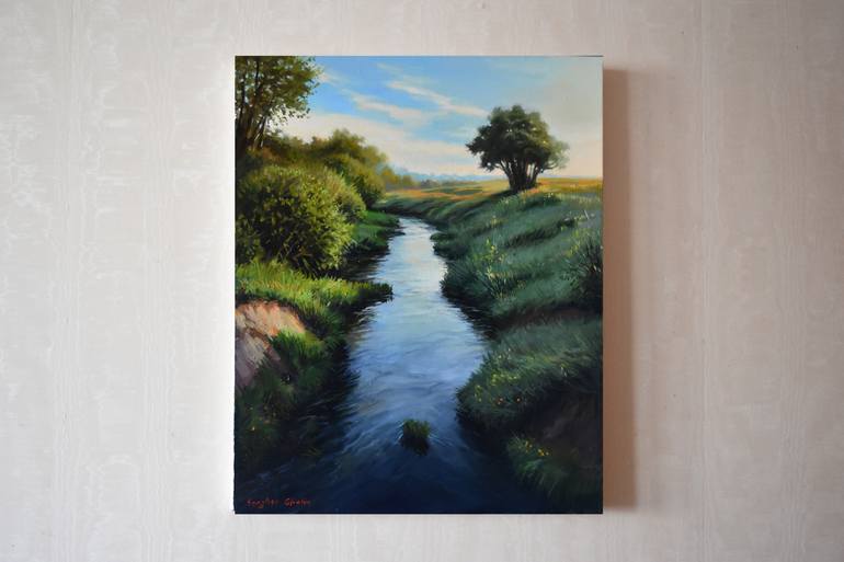 Original Impressionism Landscape Painting by Serghei Ghetiu