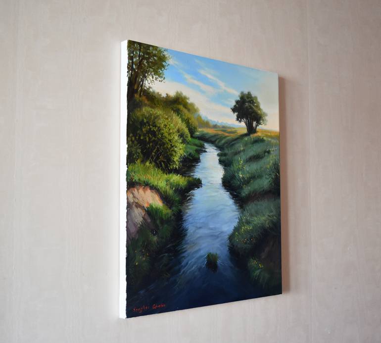 Original Impressionism Landscape Painting by Serghei Ghetiu