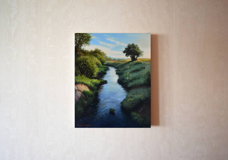 Original Impressionism Landscape Painting by Serghei Ghetiu