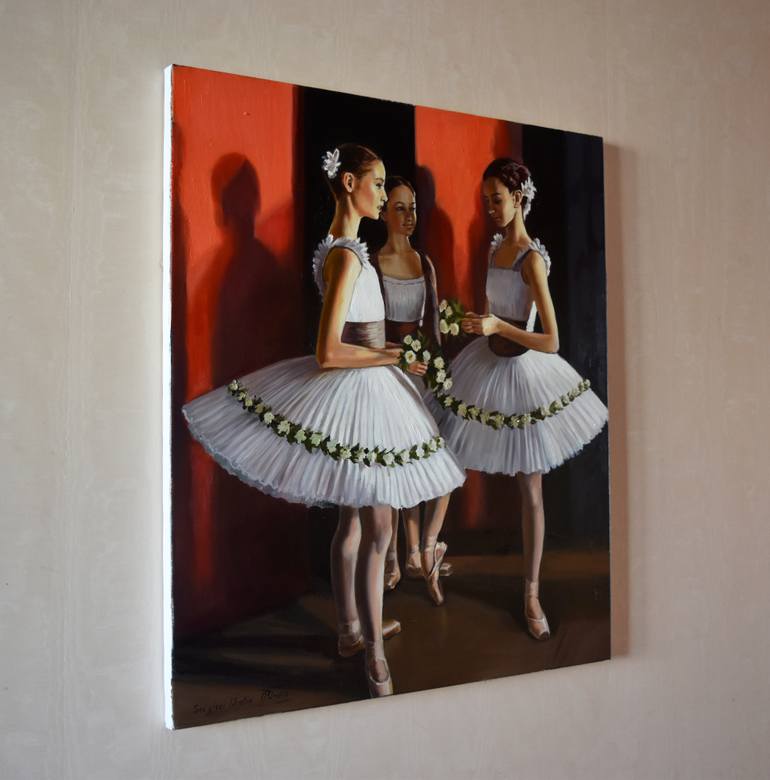 Ballerinas: behind the scene Painting by Serghei Ghetiu | Saatchi Art
