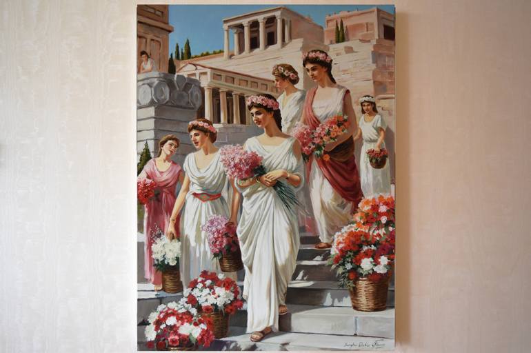 Original Classicism People Painting by Serghei Ghetiu