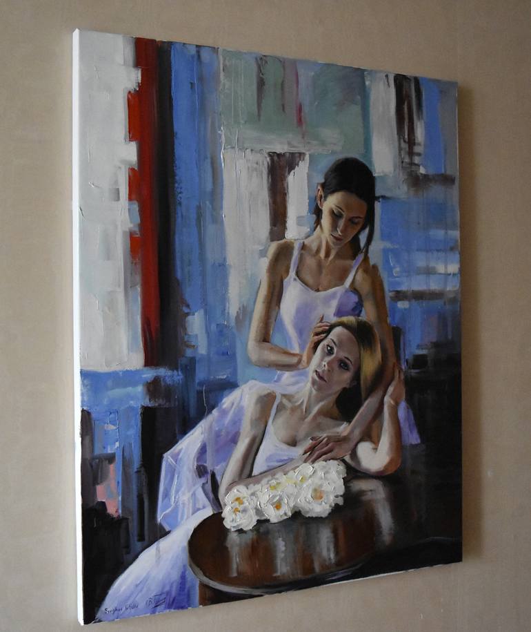 Original Impressionism People Painting by Serghei Ghetiu
