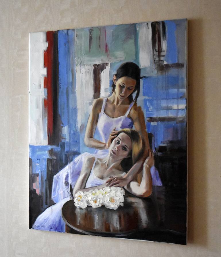 Original Impressionism People Painting by Serghei Ghetiu