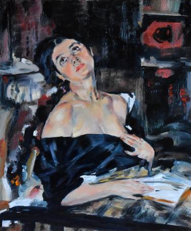 Work of study: Lady in Black by Nicolai Fechin thumb