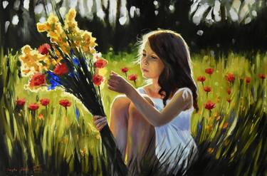 Print of Impressionism Children Paintings by Serghei Ghetiu