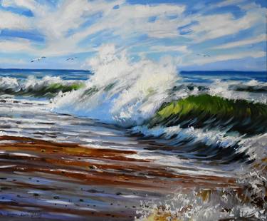 Print of Seascape Paintings by Serghei Ghetiu