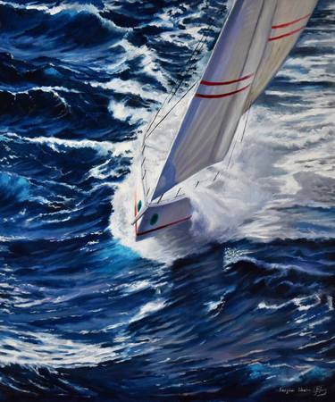 Print of Yacht Paintings by Serghei Ghetiu