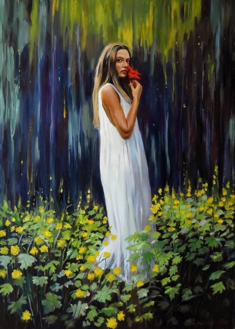 The forest Fairy Painting by Serghei Ghetiu | Saatchi Art