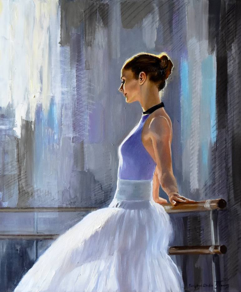 At the ballet classes II Painting by Serghei Ghetiu | Saatchi Art