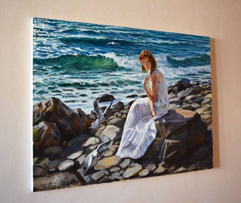 Original Impressionism Seascape Painting by Serghei Ghetiu