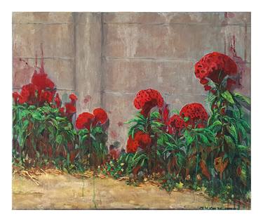Original Contemporary Floral Painting by Myung Hee LEE