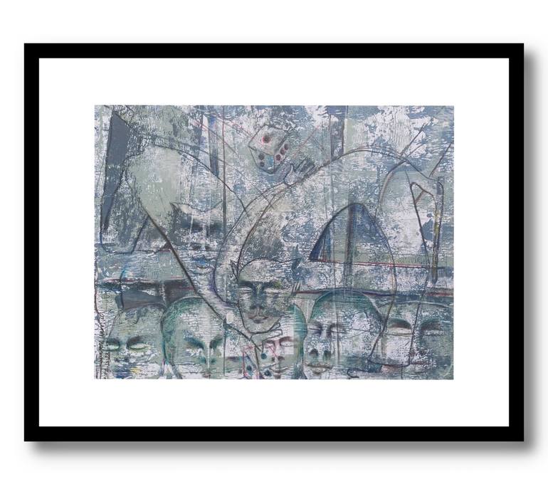 Original Abstract Expressionism Abstract Painting by Sanjoy Rakshit