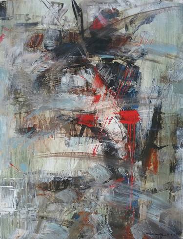 Original Abstract Expressionism Abstract Paintings by Sanjoy Rakshit