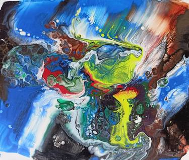 Original Abstract Expressionism Abstract Paintings by Sanjoy Rakshit