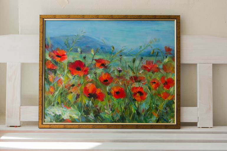 Original Impressionism Floral Painting by Anna Pismenskova