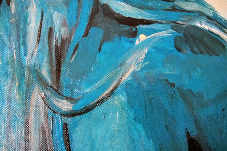 Original Abstract Expressionism Erotic Painting by Sanda Grlić