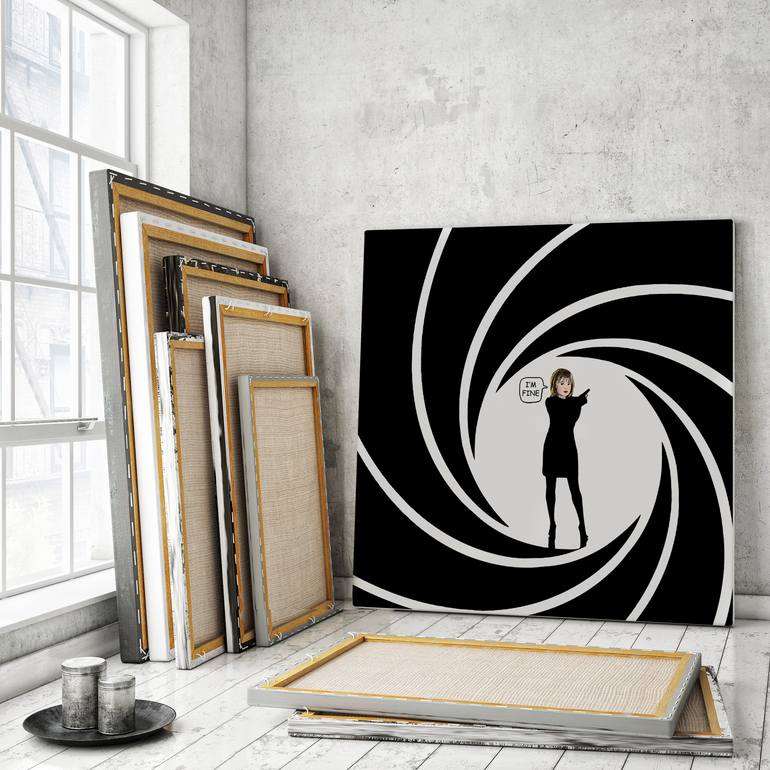 Original Conceptual Pop Culture/Celebrity Painting by Julie Headland