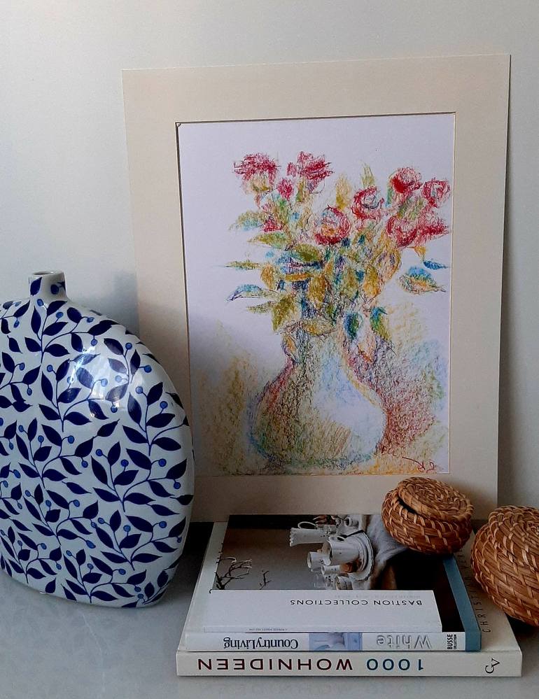 Original Floral Painting by Elmira Herren