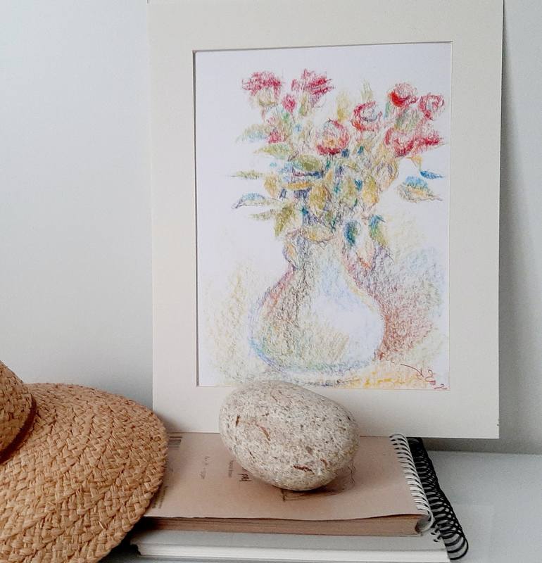 Original Impressionism Floral Painting by Elmira Herren