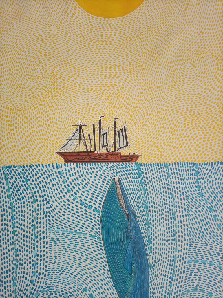 Original Abstract Expressionism Abstract Painting by Sajid Hussain