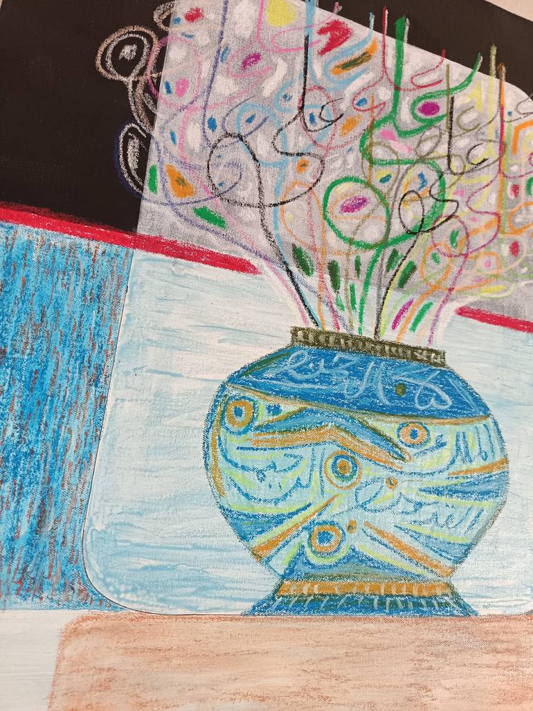 Original Abstract Still Life Painting by Sajid Hussain