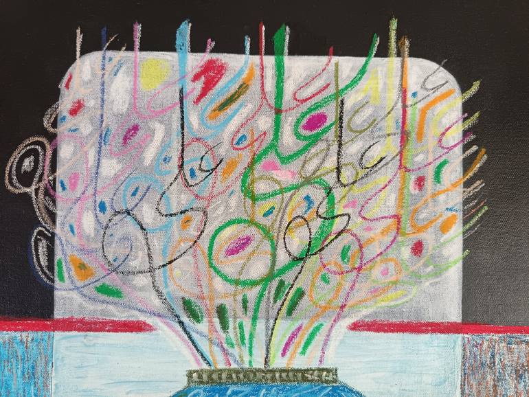 Original Abstract Still Life Painting by Sajid Hussain
