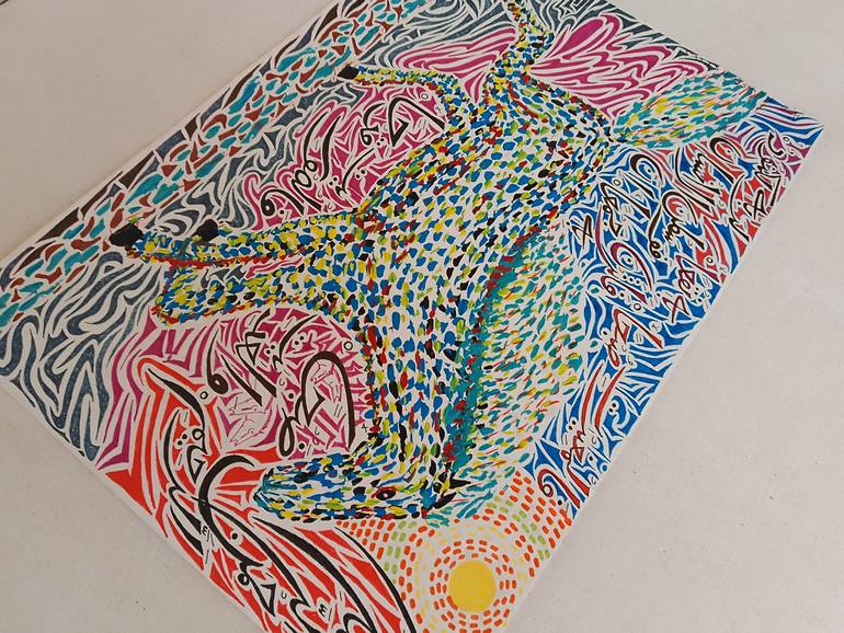 Original Abstract Expressionism Abstract Painting by Sajid Hussain