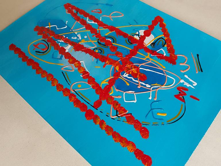 Original Abstract Expressionism Abstract Painting by Sajid Hussain