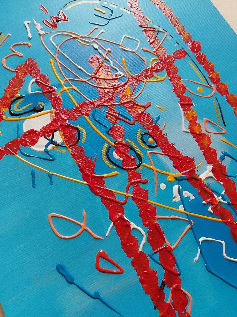 Original Abstract Expressionism Abstract Painting by Sajid Hussain