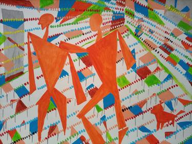 Print of Abstract Family Paintings by Sajid Hussain