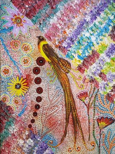 Whydah bird Painting thumb