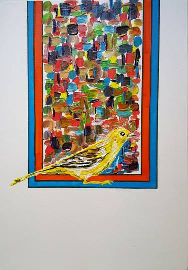 BIRDS WANT FREEDOM ("Bird on Frame serial 3") thumb