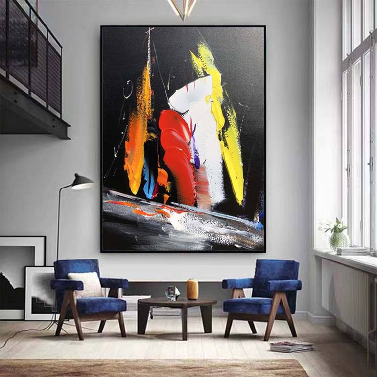 Original Abstract Expressionism Abstract Painting by jingshen you