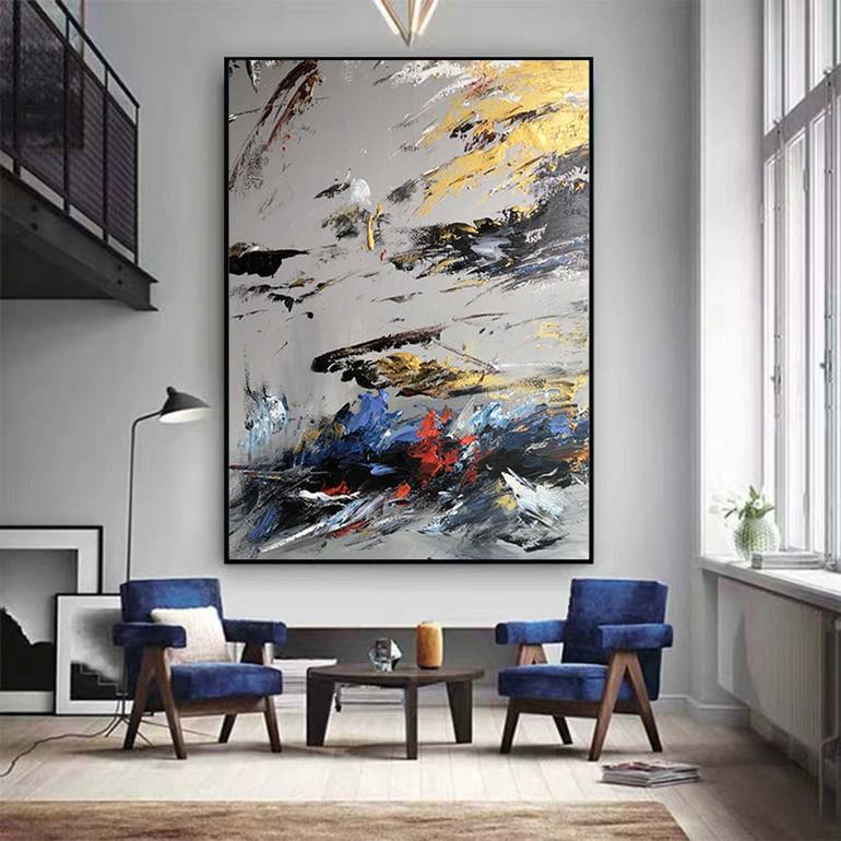 Original Abstract Expressionism Abstract Painting by Jingshen You