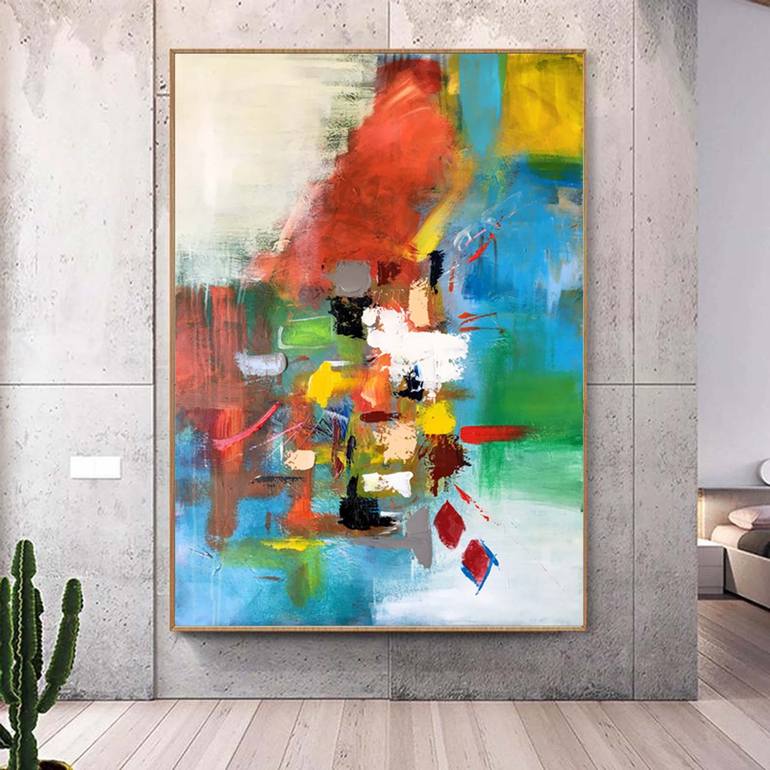 Original Abstract Expressionism Abstract Painting by Jingshen You