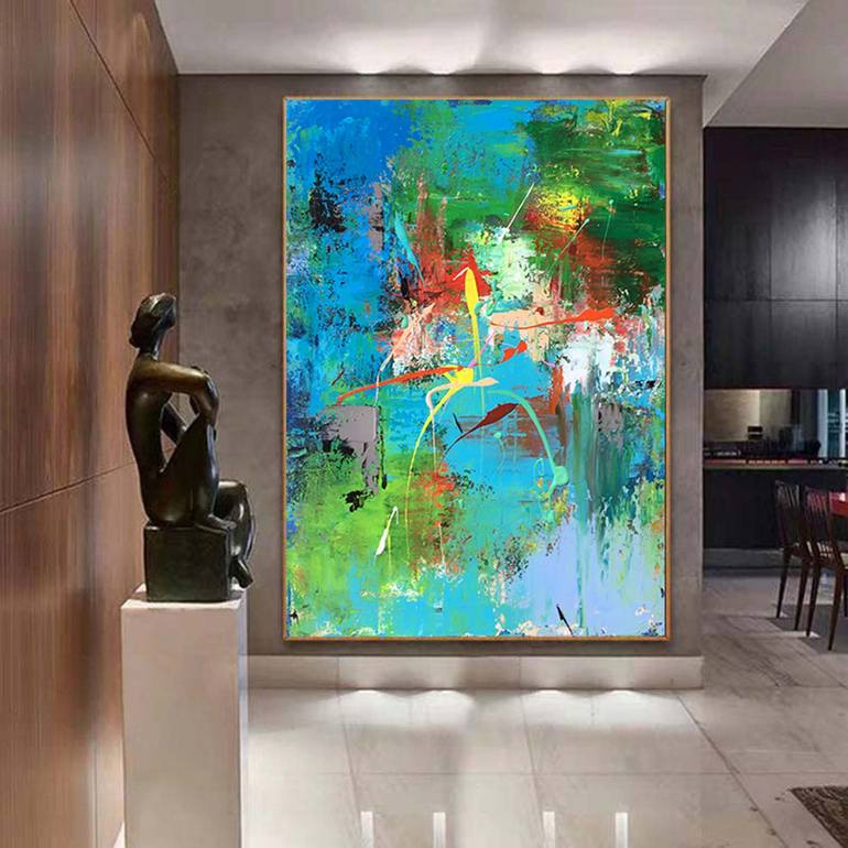 Original Abstract Expressionism Abstract Painting by Jingshen You