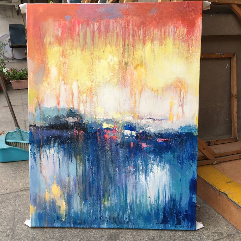 Original Abstract Expressionism Abstract Painting by Jingshen You