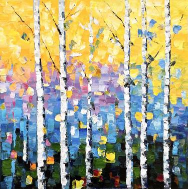 Colorful birch trees 1270 thumb